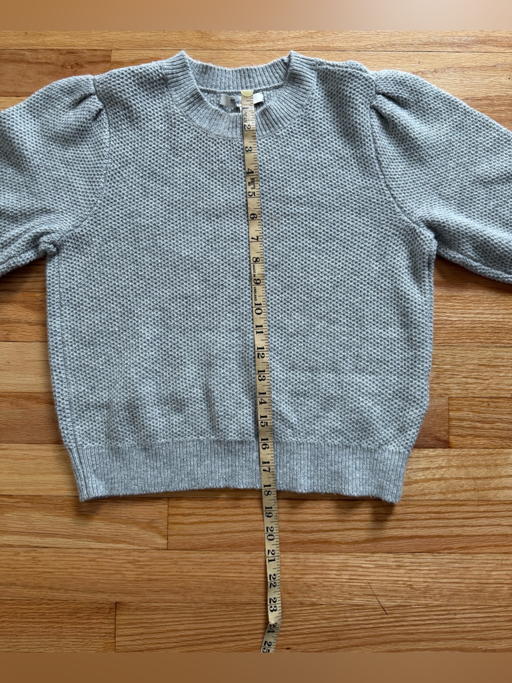 Madewell Puff Sleeve Textured Sweater NWT - Picture 9 of 11